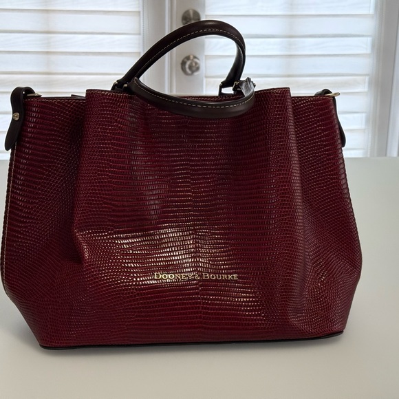 Dooney & Bourke Red Textured Tote - Picture 5 of 5